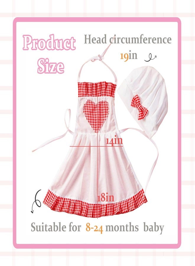 KHC-KHF Newborn Baby Chef Photography Props 2Pcs Cotton Apron Hat Outfit for Newborn Photoshoots Infant Cooking Theme Photo Costume for 8-24 Months Boys Girls - Image 3